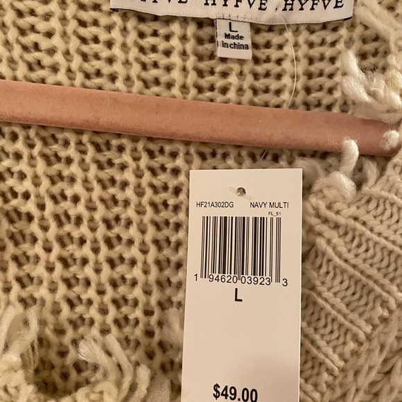 Dry Goods color block frayed sweater - Picture 2 of 3